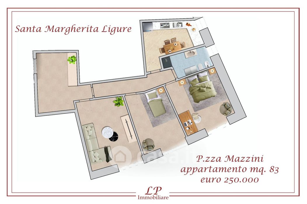 Appartamento in Vendita in Piazza Giuseppe Mazzini a Santa Margherita Ligure