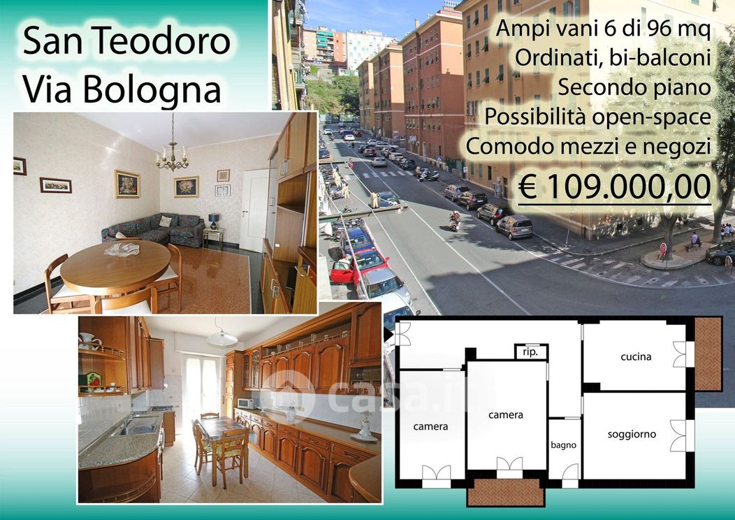 Appartamento in Vendita in Via Bologna a Genova