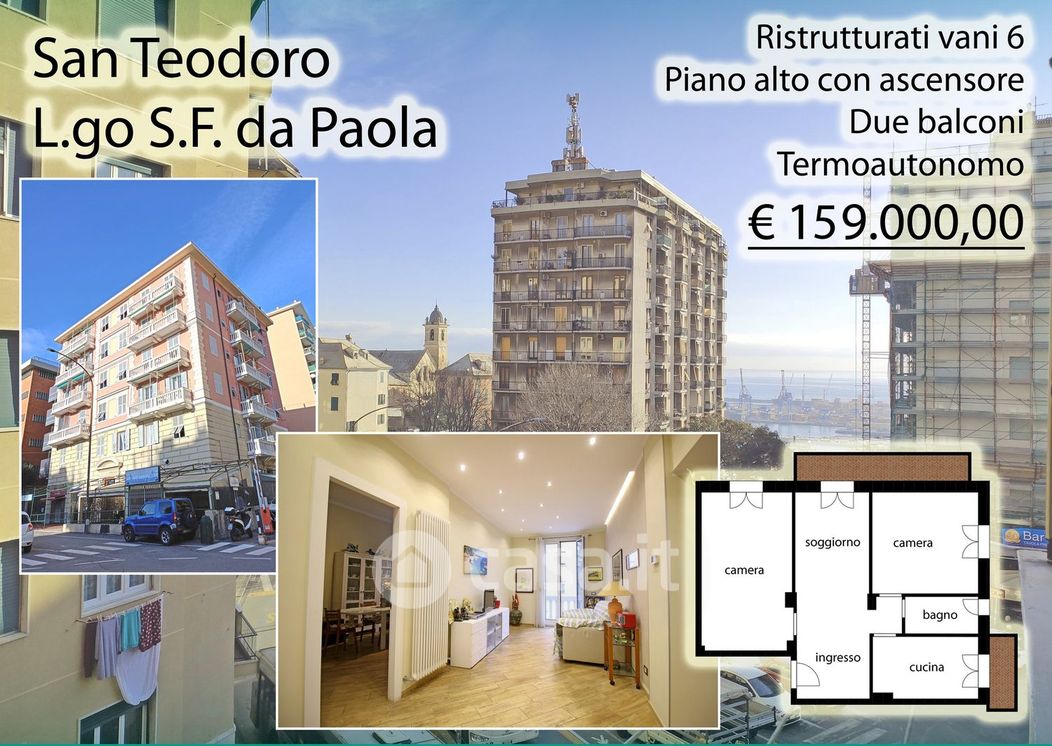 Appartamento in Vendita in Largo San Francesco da Paola 1 a Genova