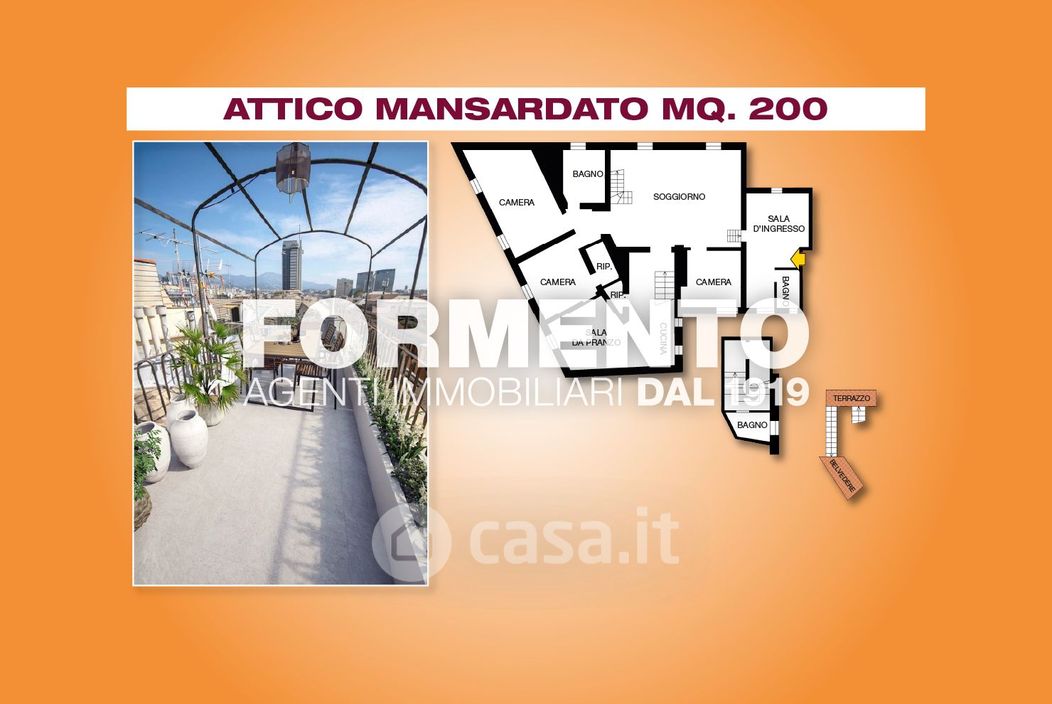 Attico/Mansarda in Vendita in Via San Vincenzo a Genova