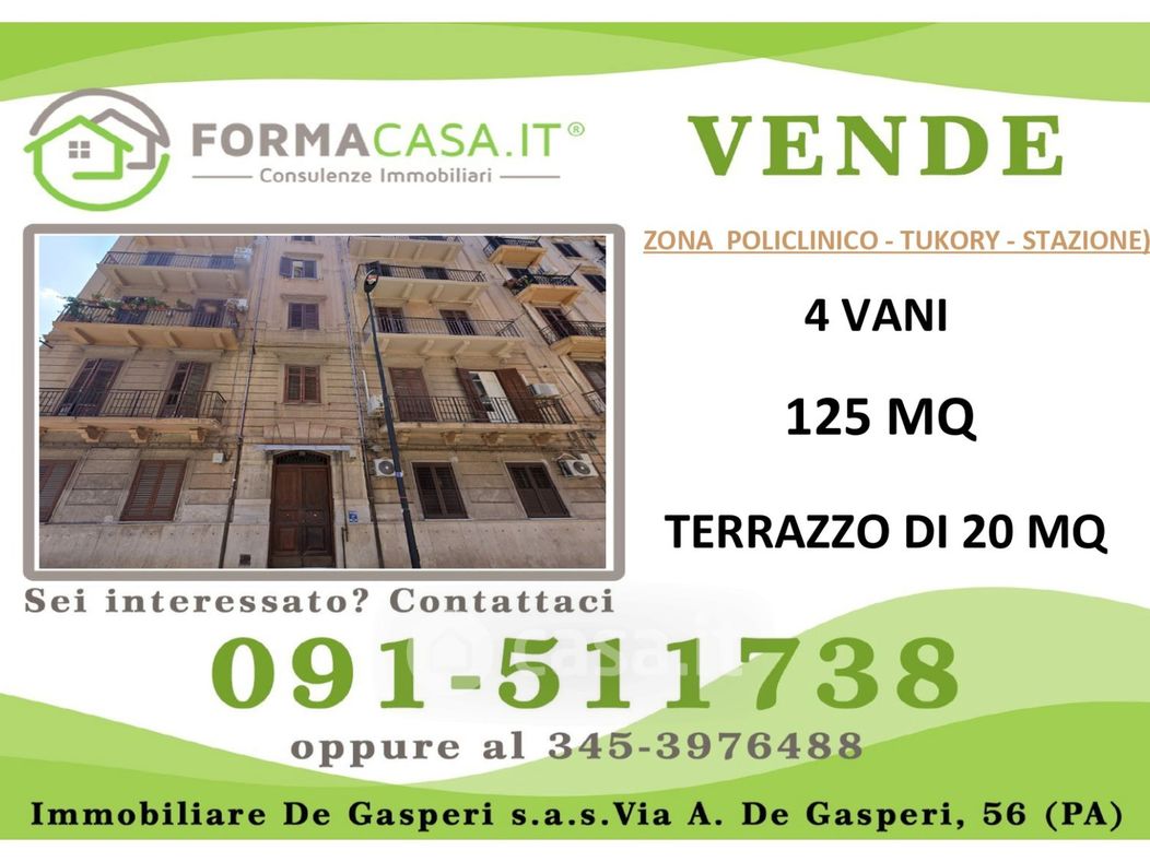 Appartamento in Vendita in Via Giorgio Arcoleo 21 a Palermo