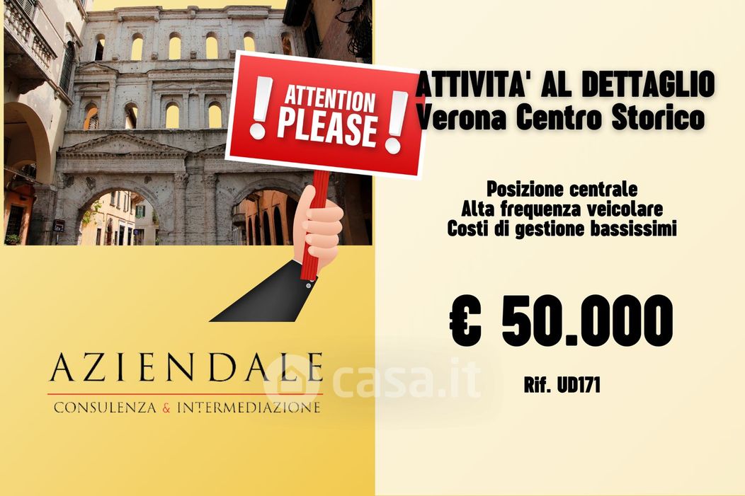 Attività/Licenza (con o senza mura) in Vendita in Corso Porta Borsari a Verona
