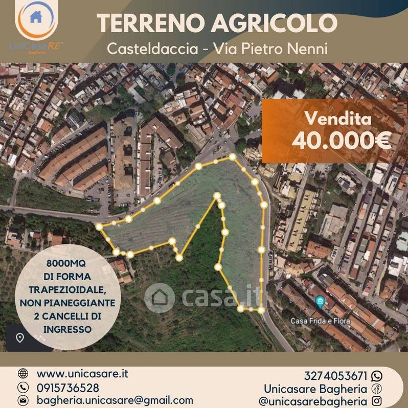 Terreno agricolo in Vendita in Via Pietro Nenni a Casteldaccia