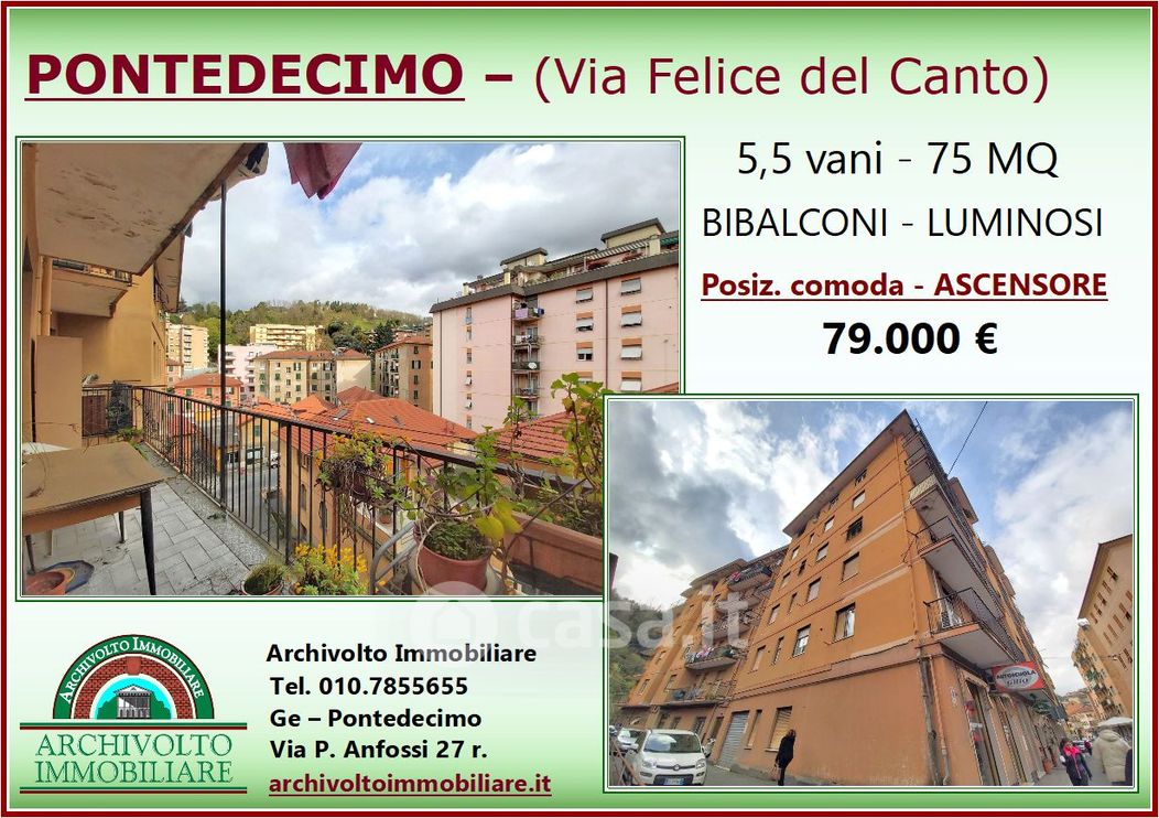 Appartamento in Vendita in Via Felice del Canto a Genova