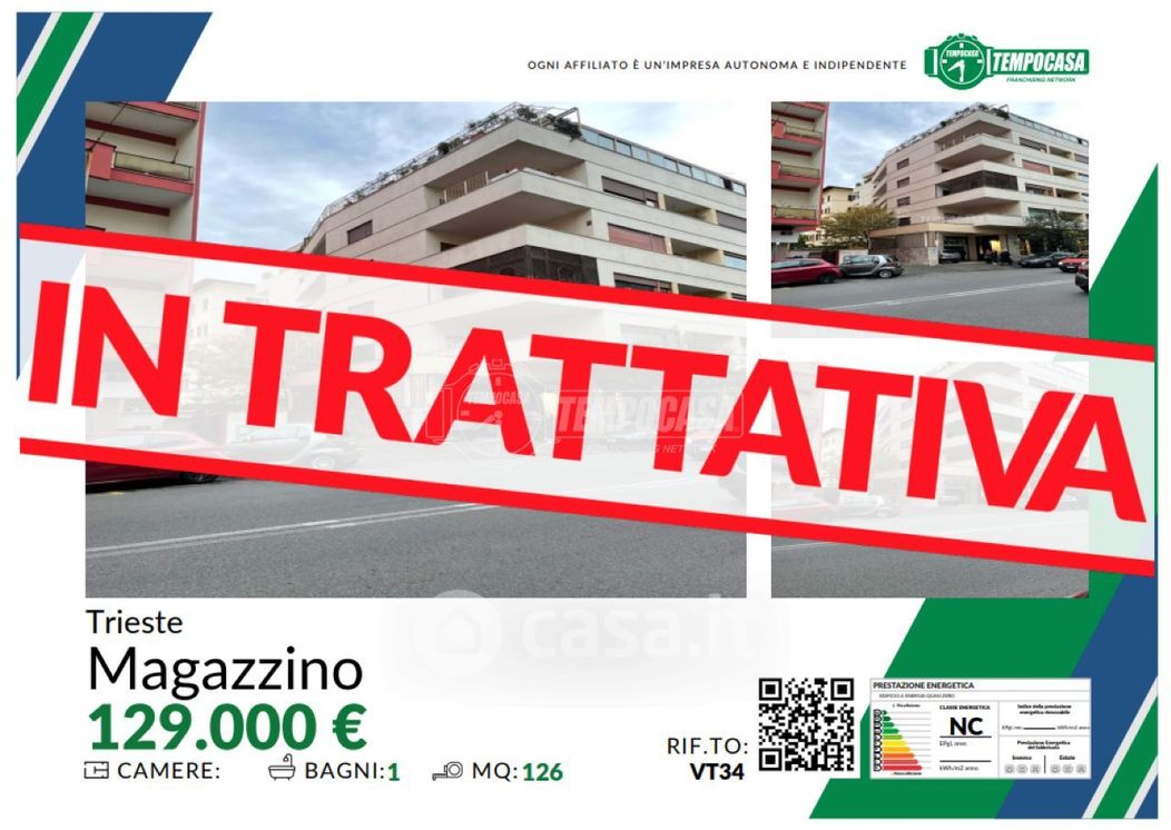 Negozio/Locale commerciale in Vendita in Via Tagliamento 34 a Roma