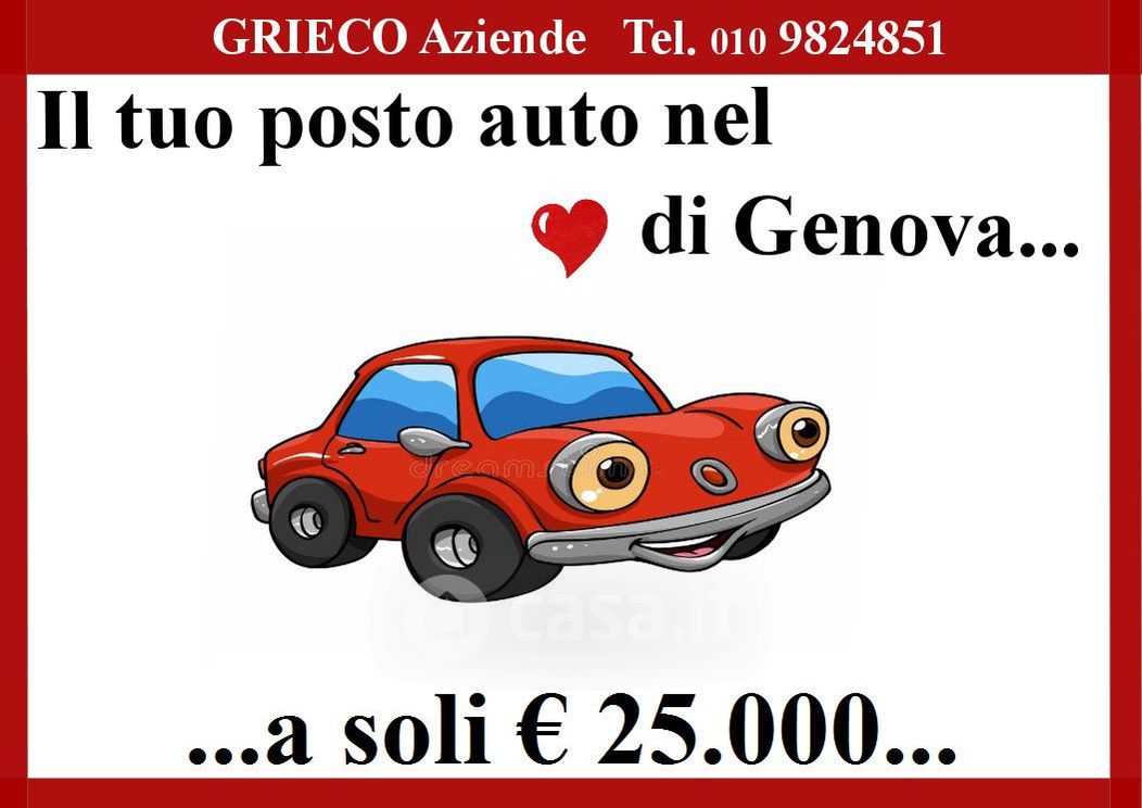 Garage/Posto auto in Vendita in Via Bartolomeo Bosco a Genova