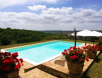 Piscina - Appartamento in Affitto in Strada provinciale di Montevarchi a Gaiole in Chianti
