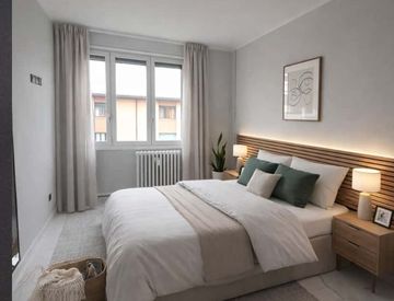 Camera da letto - Trilocale in Affitto in Via Giovanni Montemartini 2 a Milano