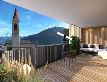 Terrazza - Trilocale in Vendita in Piazza Peter Gluckh 2 a Malles Venosta