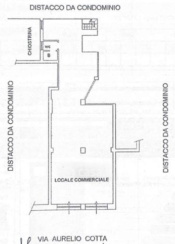 Negozio/locale commerciale in commerciale in Via Aurelio Cotta 22