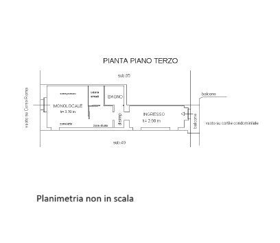 Attico/mansarda in residenziale in Corso Roma 66