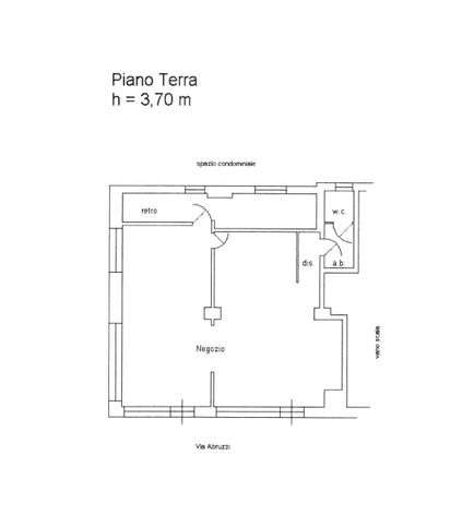Negozio/locale commerciale in commerciale in Via Abruzzi