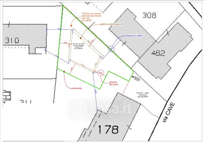 Terreno edificabile in residenziale in Via Cave