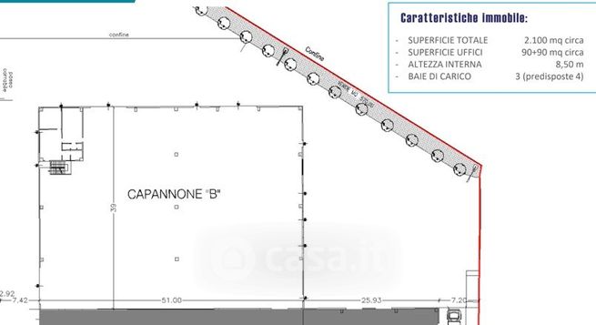 Capannone in commerciale in 