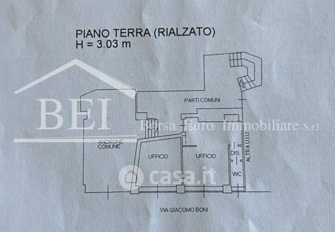 Ufficio in commerciale in Via Giacomo Boni 37