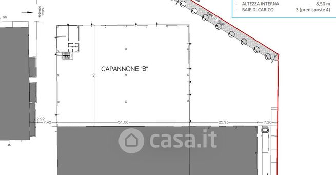 Capannone in commerciale in Via Visco