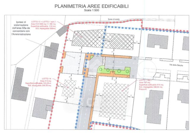 Terreno edificabile in residenziale in Via delle Betulle