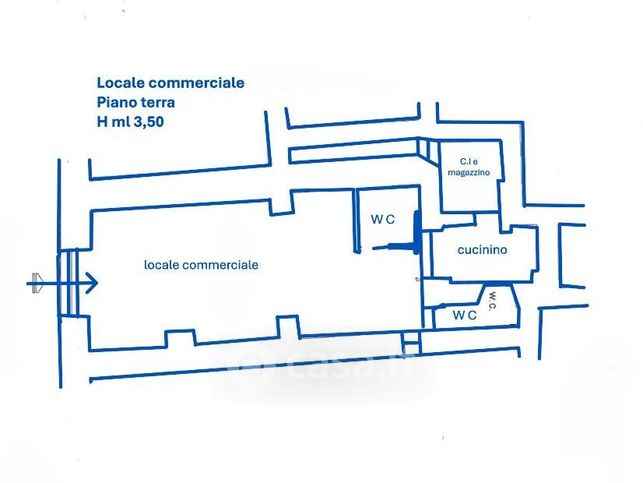 Attivitã /licenza (con o senza mura) in commerciale in Via del Comune