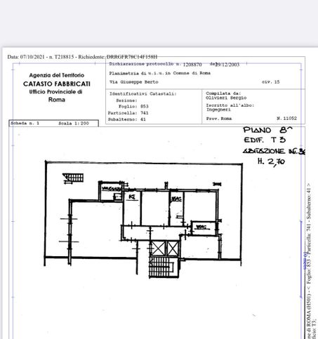 Attico/mansarda in residenziale in Via Giuseppe Berto 15