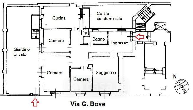 Appartamento in residenziale in Via Giacomo Bove 2