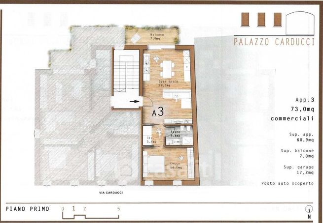 Appartamento in residenziale in Via Giosuè Carducci