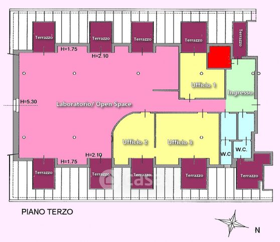 Ufficio in commerciale in Via Vecchia Ferriera