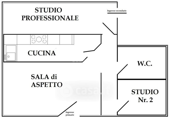 Ufficio in commerciale in Via Monte Argentario