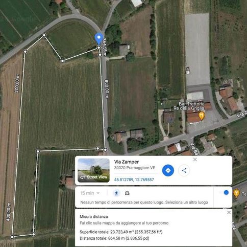 Terreno agricolo in commerciale in Via Zamper 65