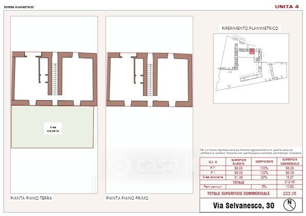 Villetta a schiera in residenziale in Via Selvanesco 30