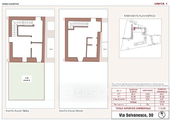 Villetta a schiera in residenziale in Via Selvanesco 30