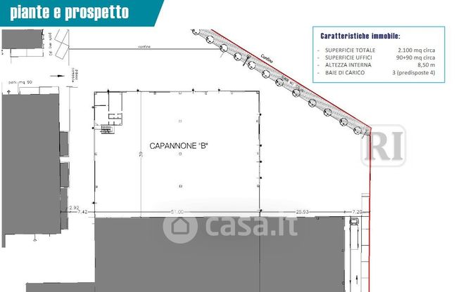 Capannone in commerciale in 