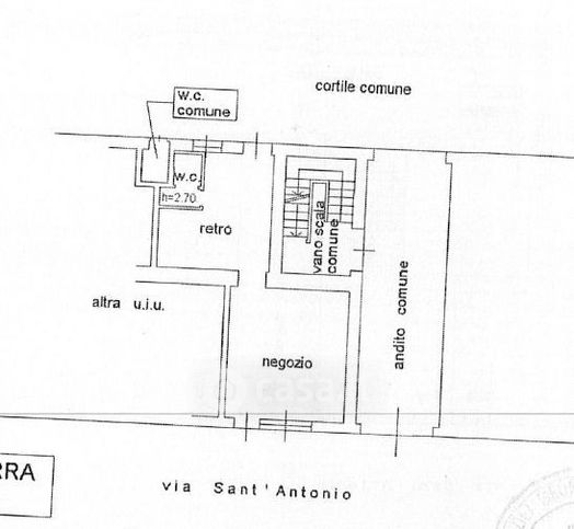 Negozio/locale commerciale in commerciale in Via San Antonio 30