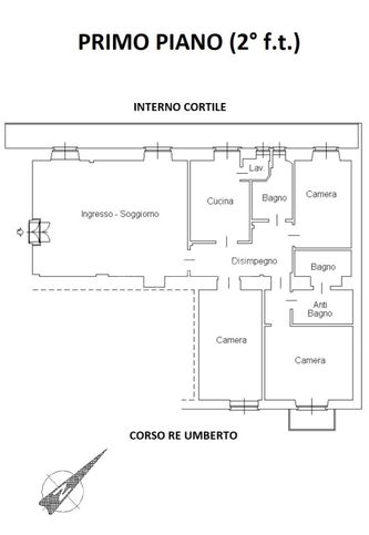 Appartamento in residenziale in Corso Re Umberto 78