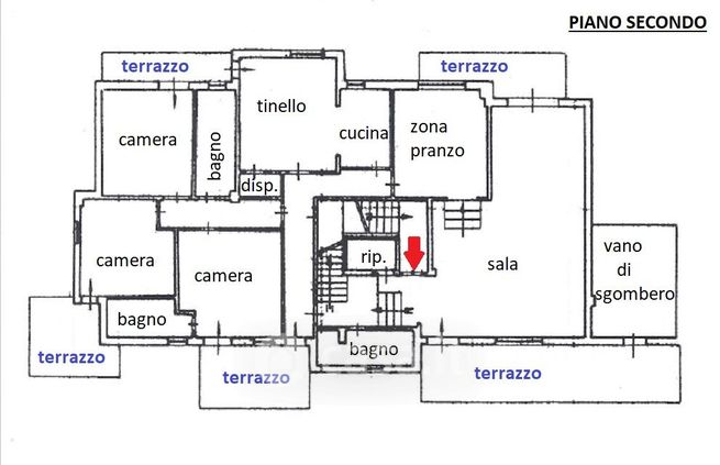 Attico/mansarda in residenziale in Via Marini Marino