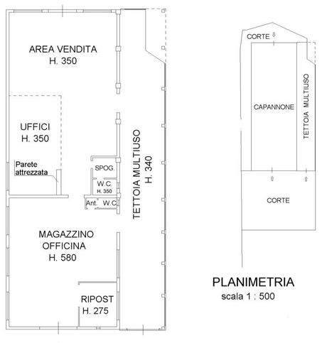 Capannone in commerciale in