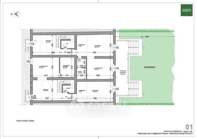 Villetta a schiera in residenziale in Viale dei Pini 273
