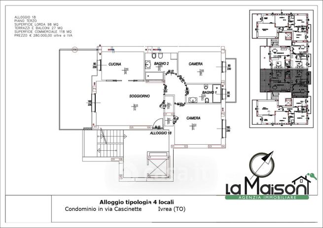 Appartamento in residenziale in Via Cascinette