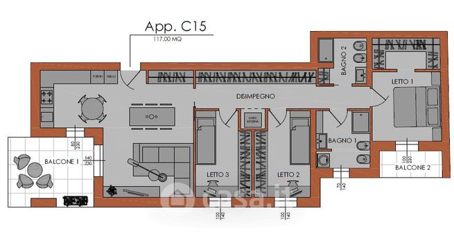 Attico/mansarda in residenziale in Via Pier Maria Campi