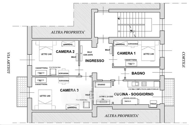 Appartamento in residenziale in Via degli Artisti 34BIS