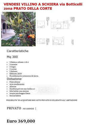 Villetta a schiera in residenziale in via Botticelli 5
