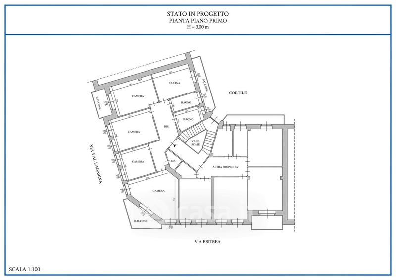 4 stanze singole in Pozzo Strada, foto 8 di 8